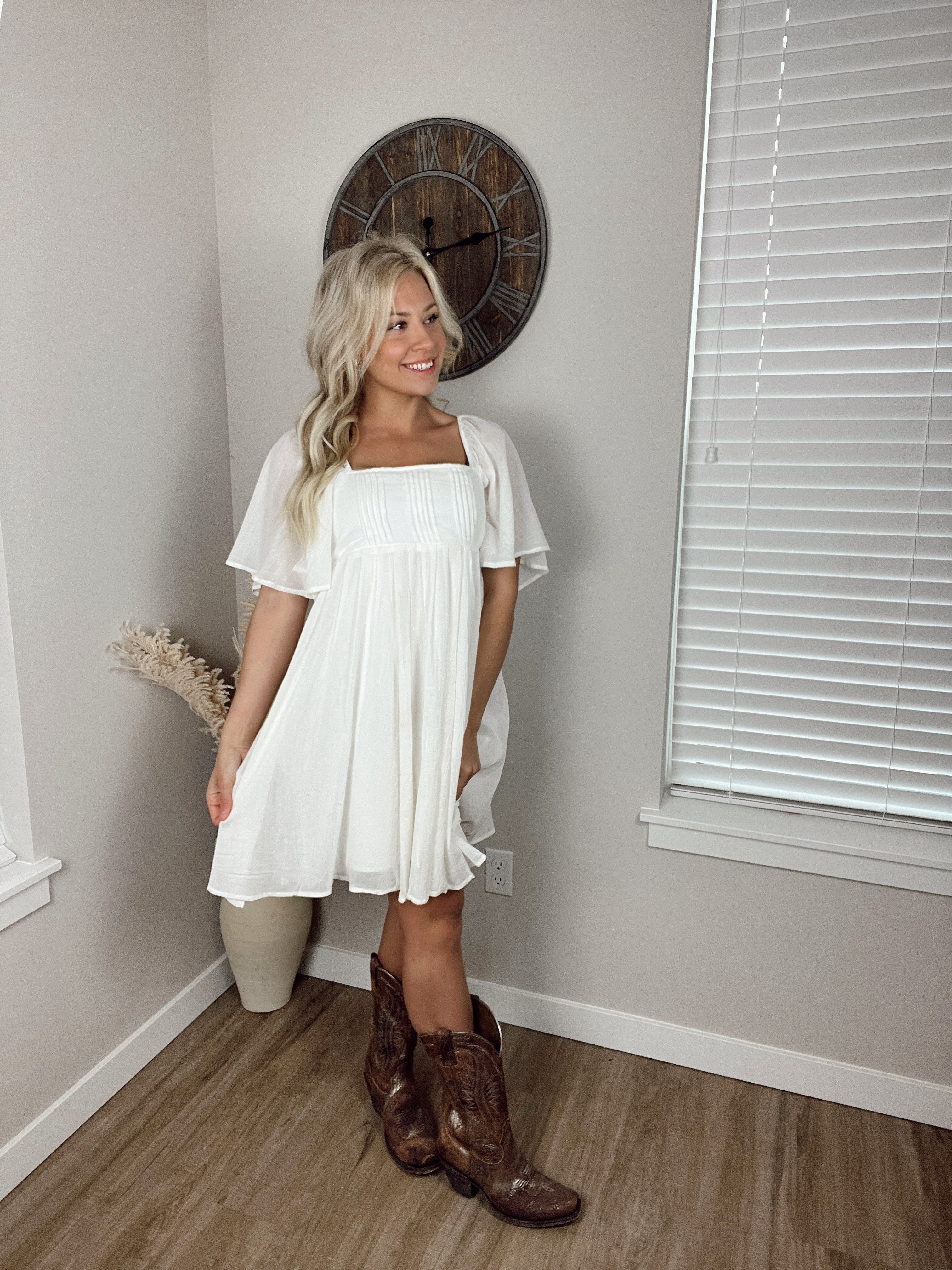 Flutter Sleeve Mini Dress