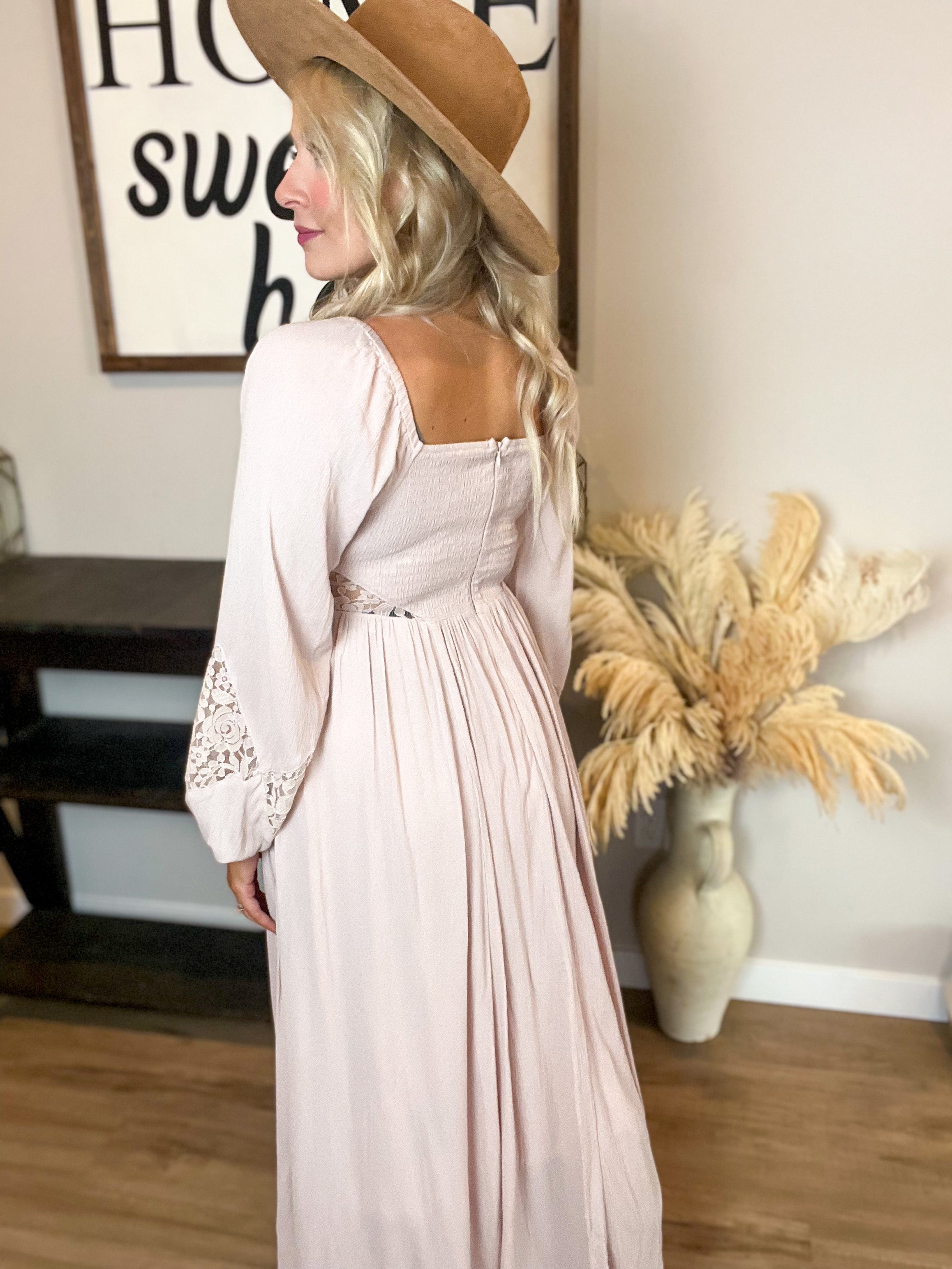 Blush boho 2024 maxi dress