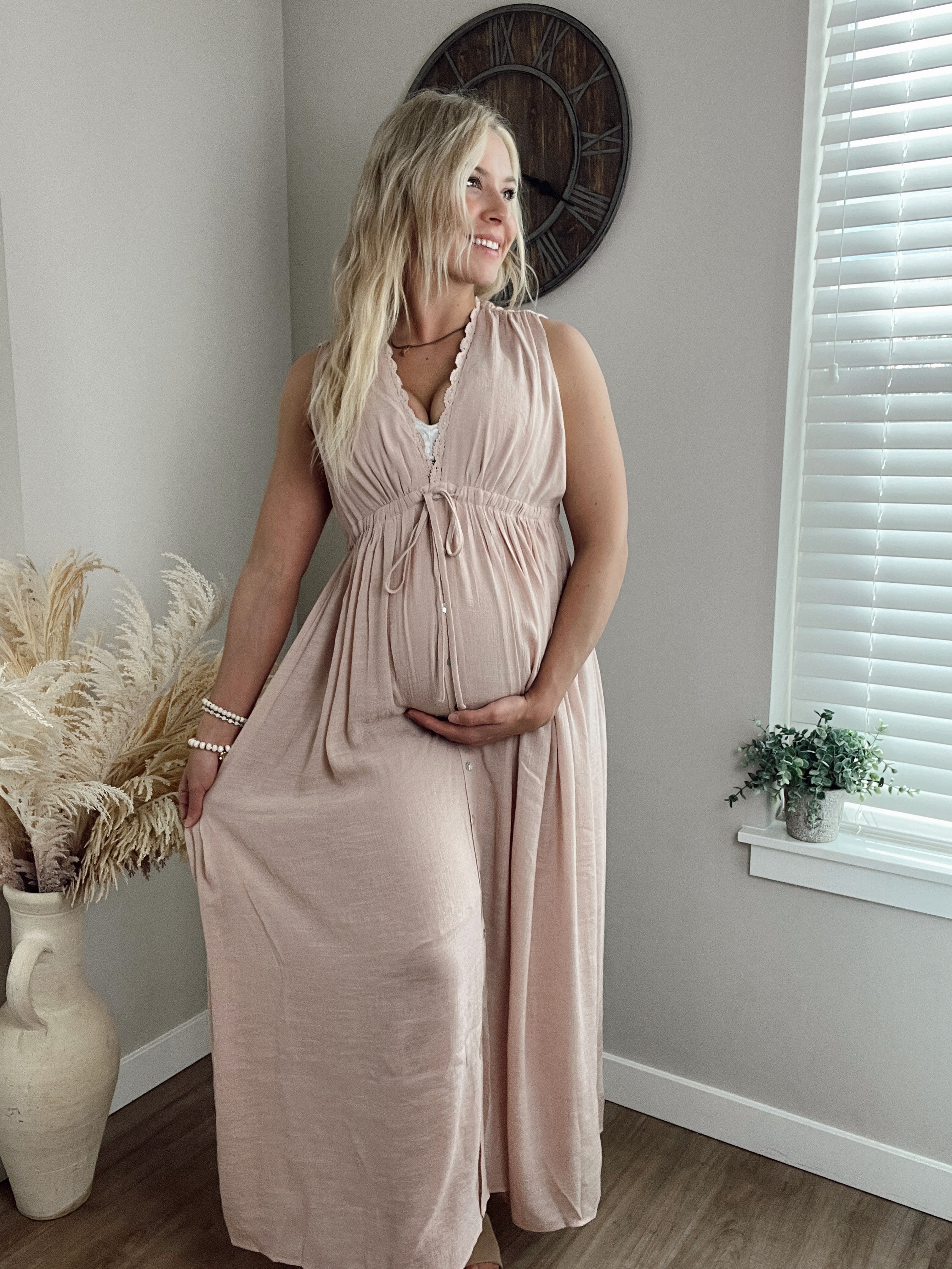 Baby Pink Lace Detail Maxi Rebel and Blush Baby Pink Lace Detail Maxi Rebel and Blush