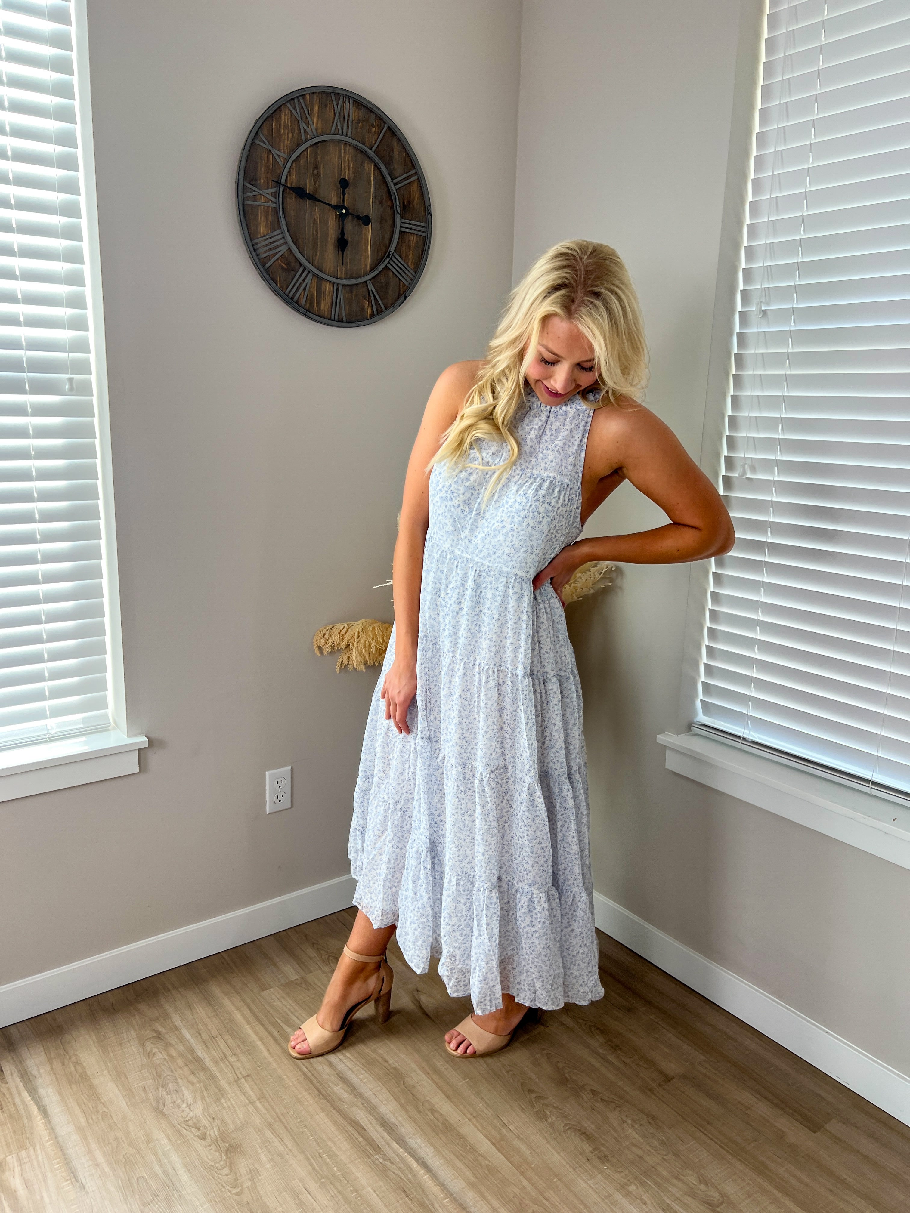 Floral Print Halter Maxi Dress Rebel and Blush Floral Print Halter Maxi Dress Rebel and Blush
