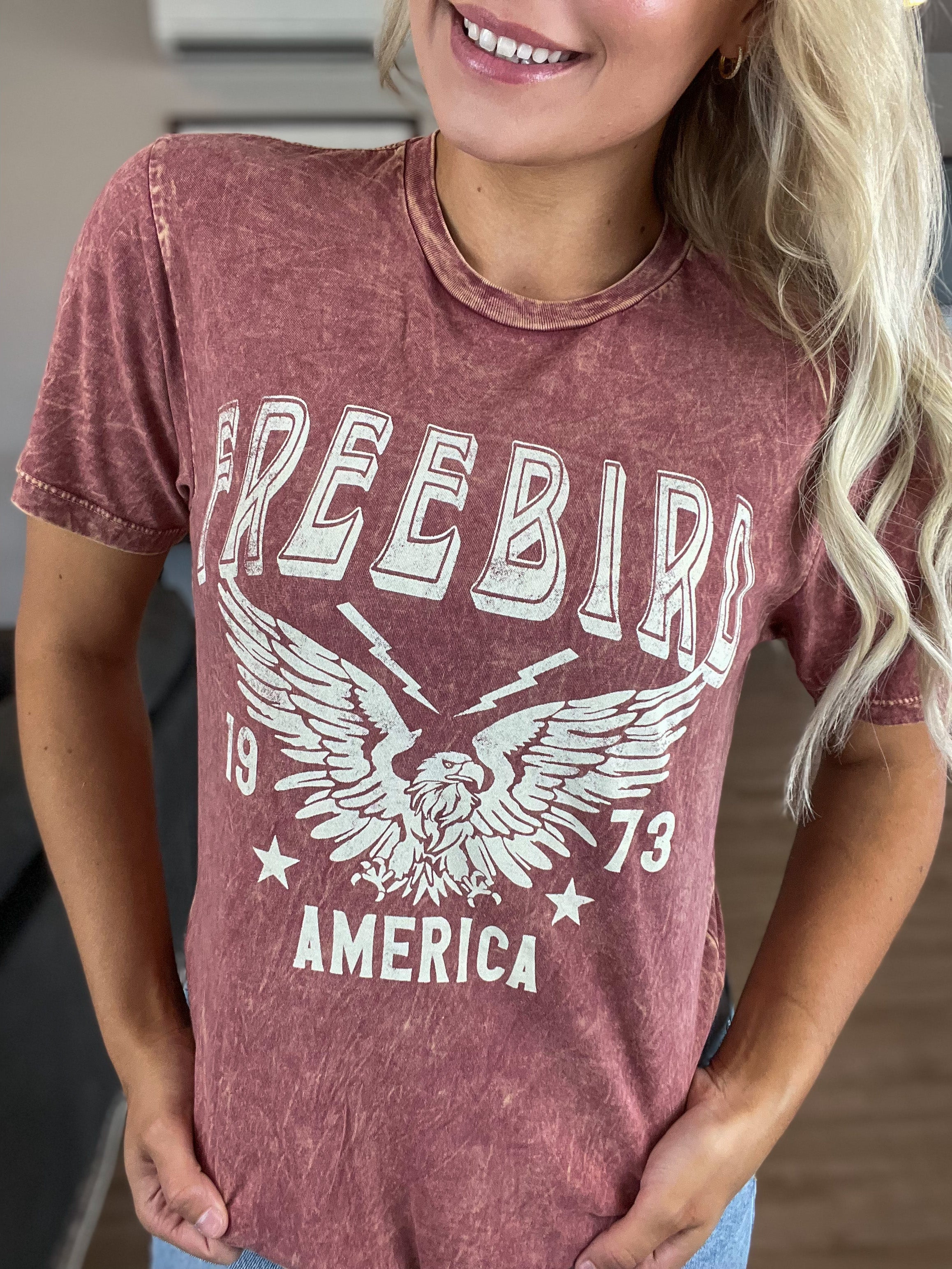 Free Bird Wine Graphic Tee