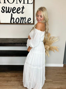 Ruffled Tiered Off Shoulder Dress