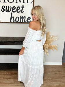 Ruffled Tiered Off Shoulder Dress