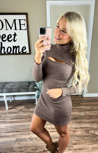 Knit Keyhole Mini Dress