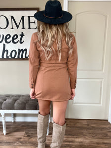 Terracotta Button Up Dress