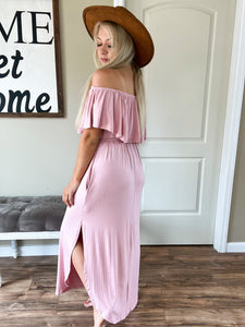 Pink Ruffled Maxi