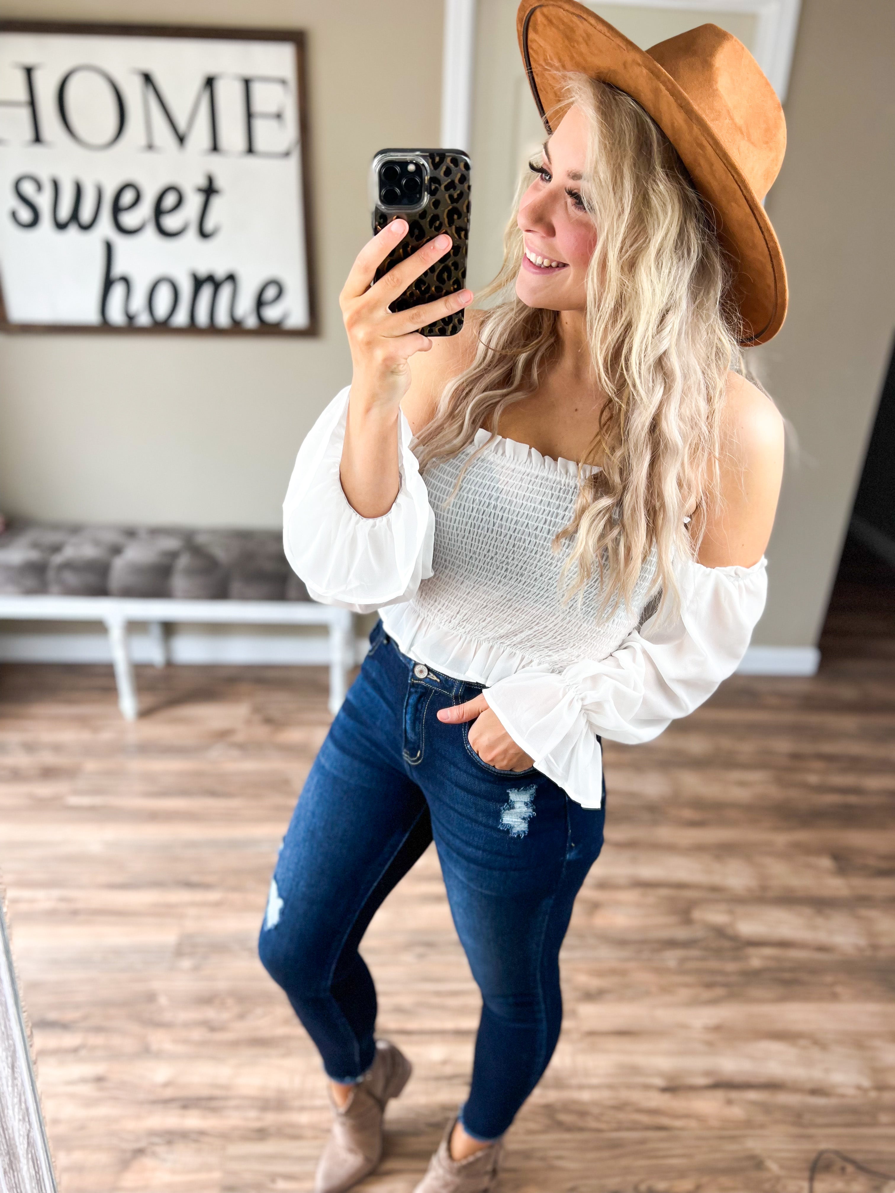 White Off The Shoulder Top