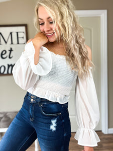 White Off The Shoulder Top