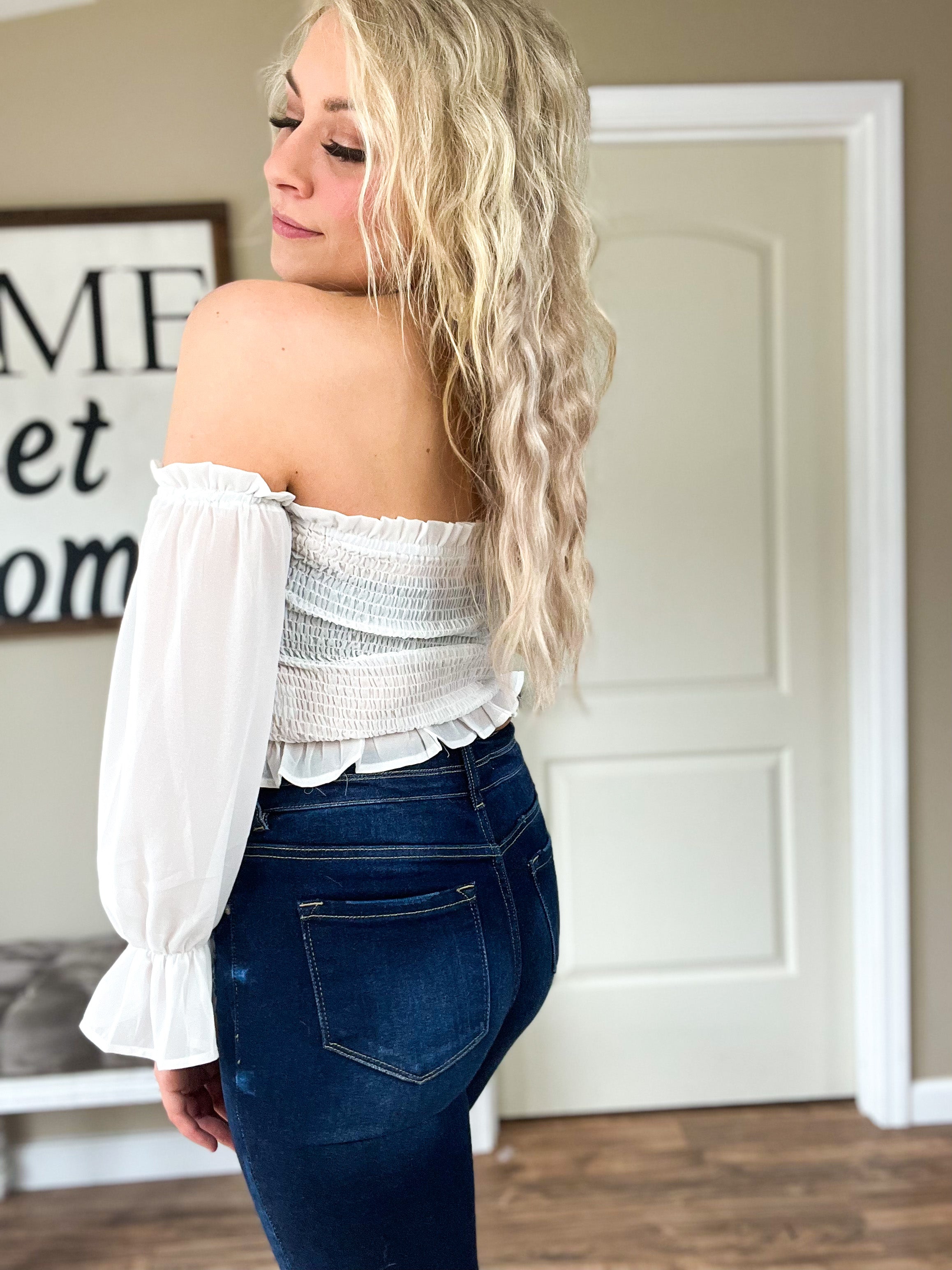 White Off The Shoulder Top